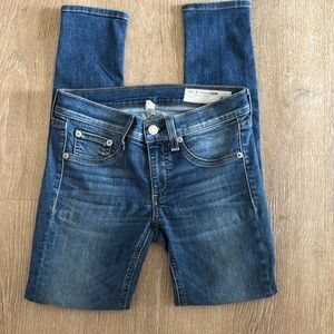 rag & bone • Ankle Skinny Slim Fit Indigo Ankle Mid Fit Capri Jeans Size 25 RAE